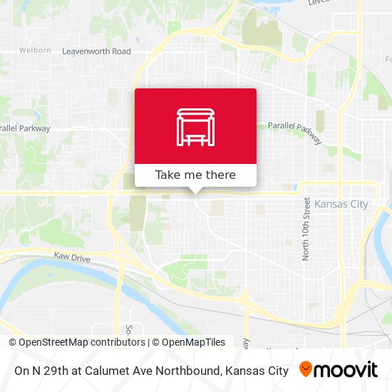 On N 29th at Calumet Ave Northbound map