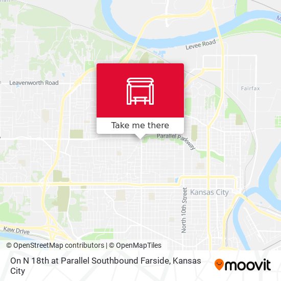 Mapa de On N 18th at Parallel Southbound Farside