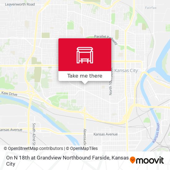 On N 18th at Grandview Northbound Farside map