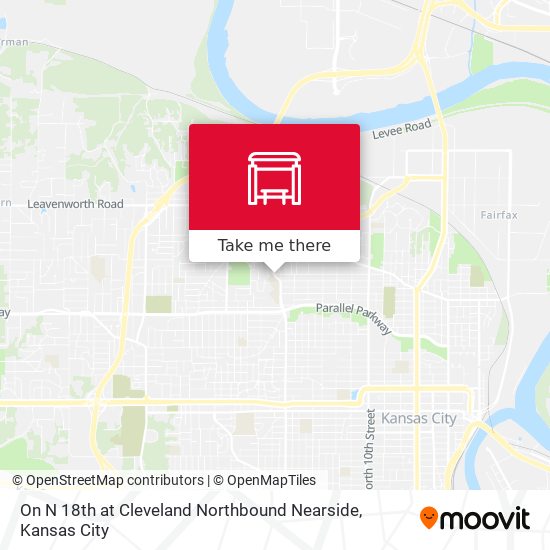 On N 18th at Cleveland Northbound Nearside map