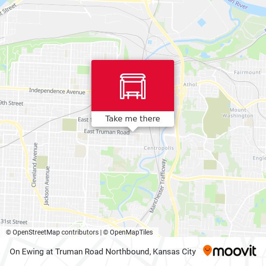 Mapa de On Ewing at Truman Road Northbound