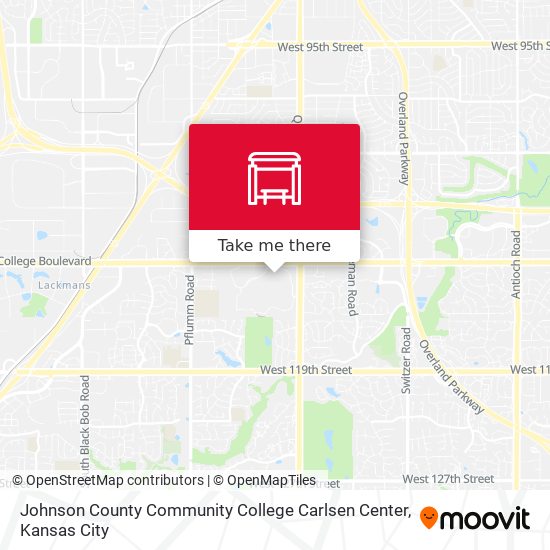 Johnson County Community College Carlsen Center map