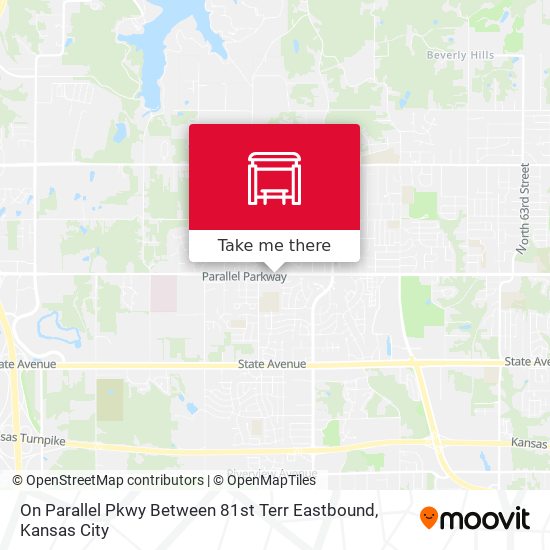Mapa de On Parallel Pkwy Between 81st Terr Eastbound
