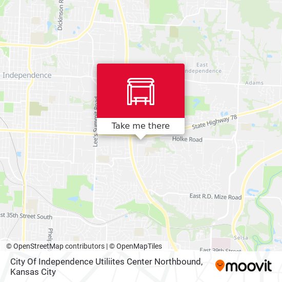 City Of Independence Utiliites Center Northbound map