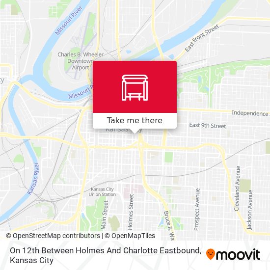 Mapa de On 12th Between Holmes And Charlotte Eastbound