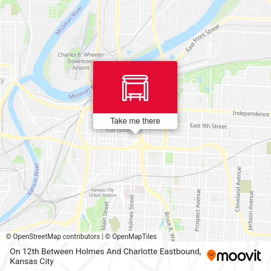 Mapa de On 12th Between Holmes And Charlotte Eastbound