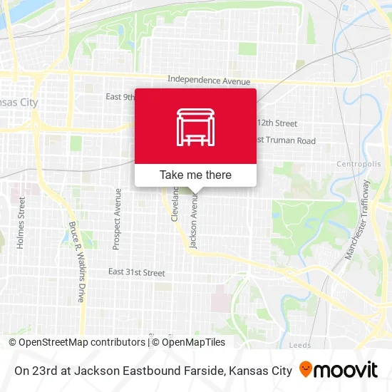 Mapa de On 23rd at Jackson Eastbound Farside