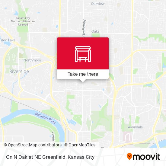 On N Oak at NE Greenfield map
