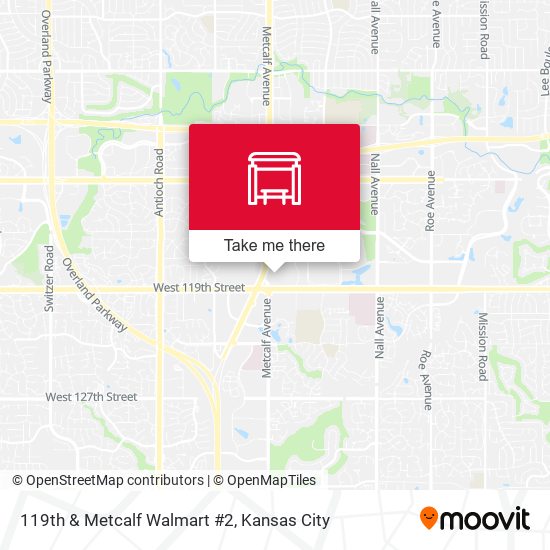 119th & Metcalf Walmart #2 map