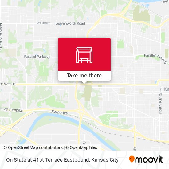 On State at 41st Terrace Eastbound map