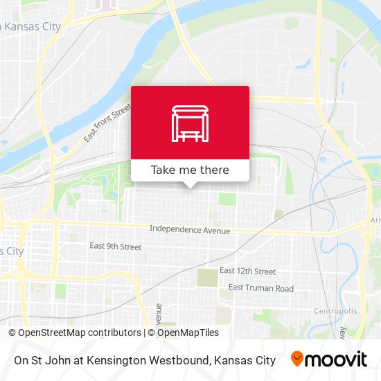 Mapa de On St John at Kensington Westbound