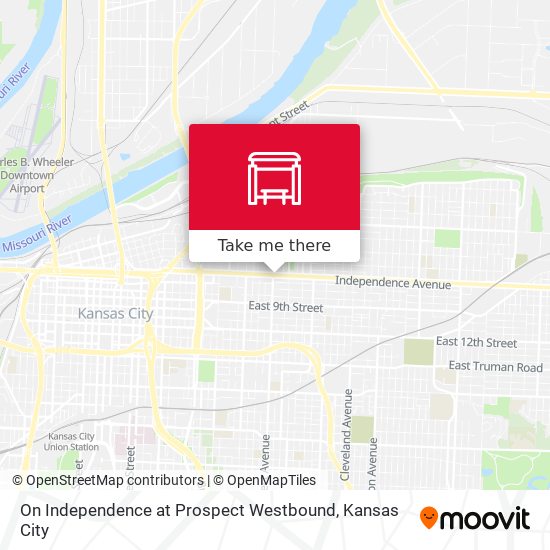 On Independence at Prospect Westbound map