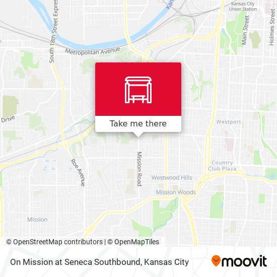 On Mission at Seneca Southbound map
