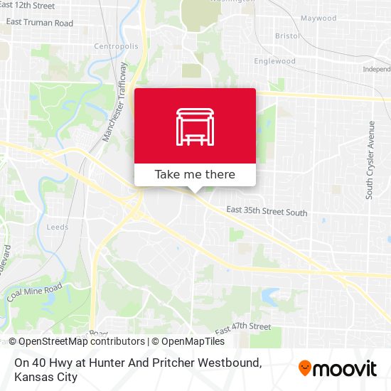On 40 Hwy at Hunter And Pritcher Westbound map