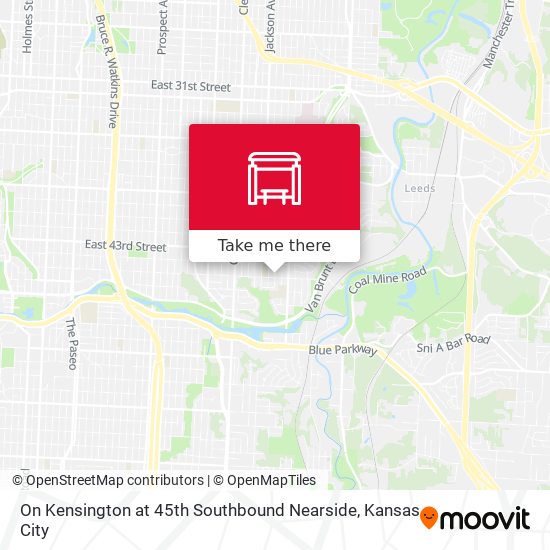 Mapa de On Kensington at 45th Southbound Nearside