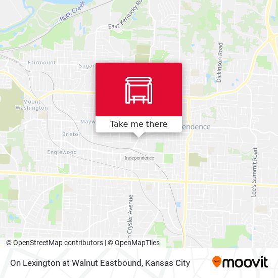 On Lexington at Walnut Eastbound map