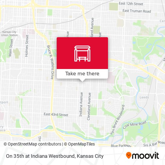 Mapa de On 35th at Indiana Westbound