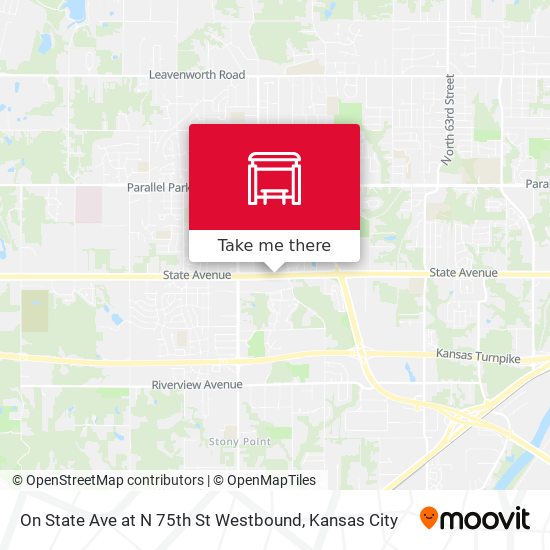 On State Ave  at N  75th St  Westbound map