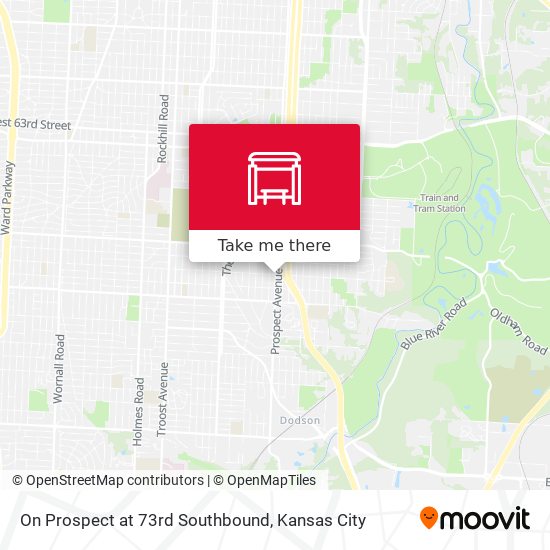 Mapa de On Prospect at 73rd Southbound