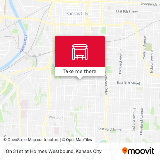 On 31st at Holmes Westbound map