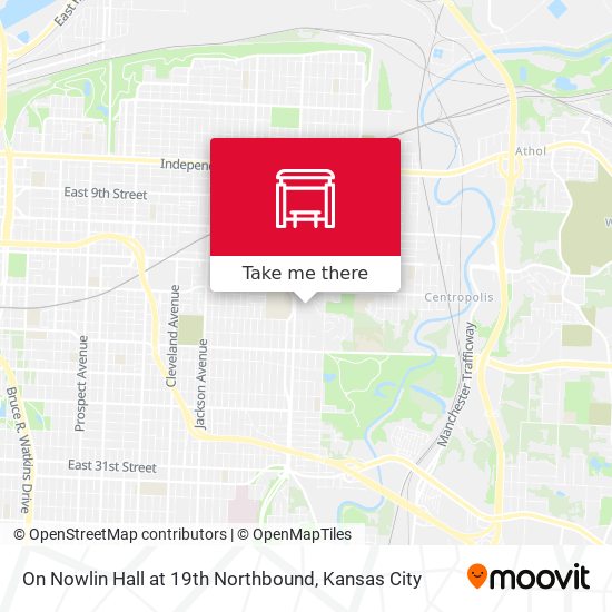 On Nowlin Hall at 19th Northbound map