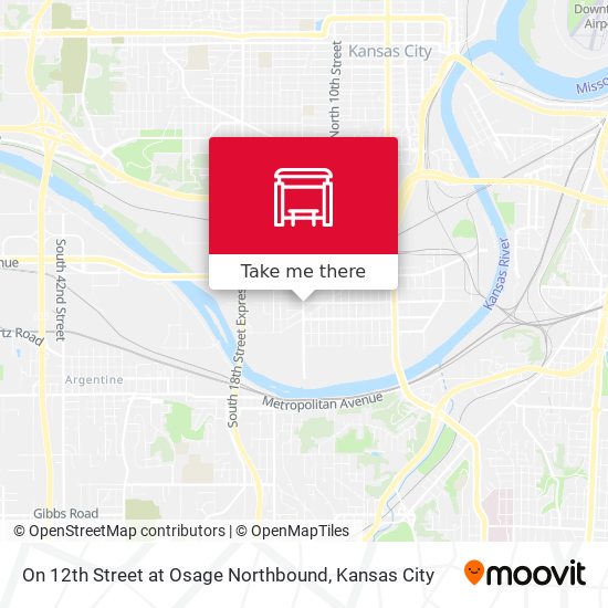 Mapa de On 12th Street at Osage Northbound