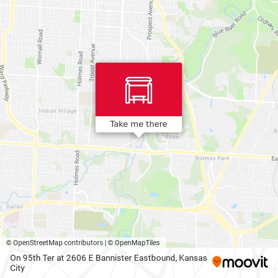 On 95th Ter at 2606 E Bannister Eastbound map