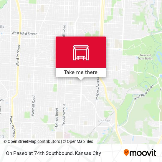 On Paseo at 74th Southbound map