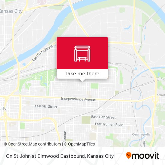Mapa de On St John at Elmwood Eastbound