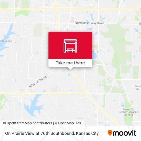 On Prairie View at 70th Southbound map
