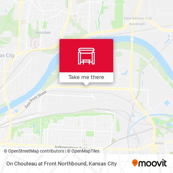 Mapa de On Chouteau at Front Northbound