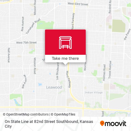 Mapa de On State Line at 82nd Street Southbound