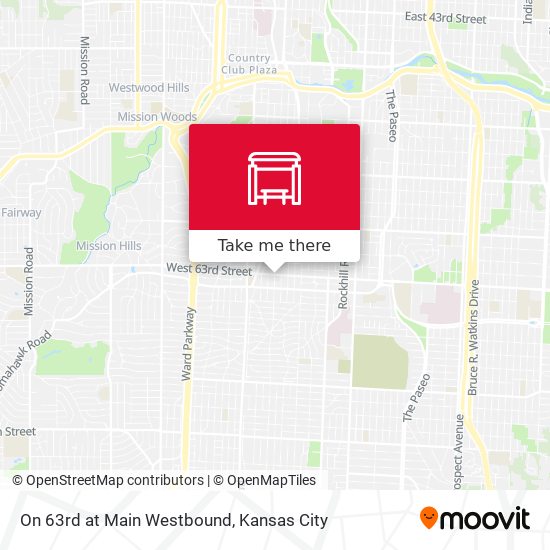 On 63rd at Main Westbound map