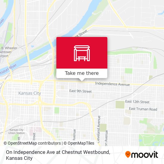 Mapa de On Independence Ave at Chestnut Westbound