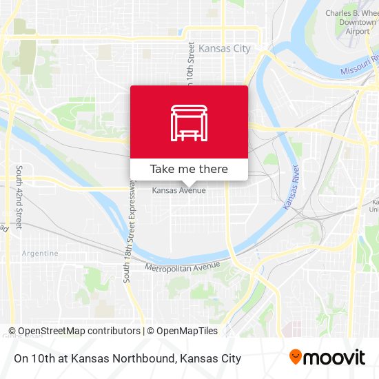 Mapa de On 10th at Kansas Northbound