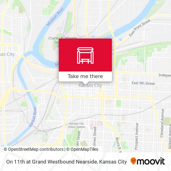 On 11th at Grand Westbound Nearside map