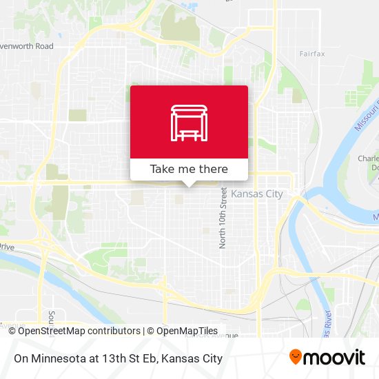 On Minnesota at 13th St Eb map