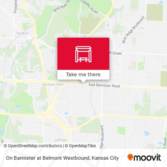 On Bannister at Belmont Westbound map