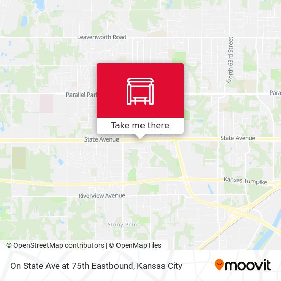 On State Ave at 75th Eastbound map
