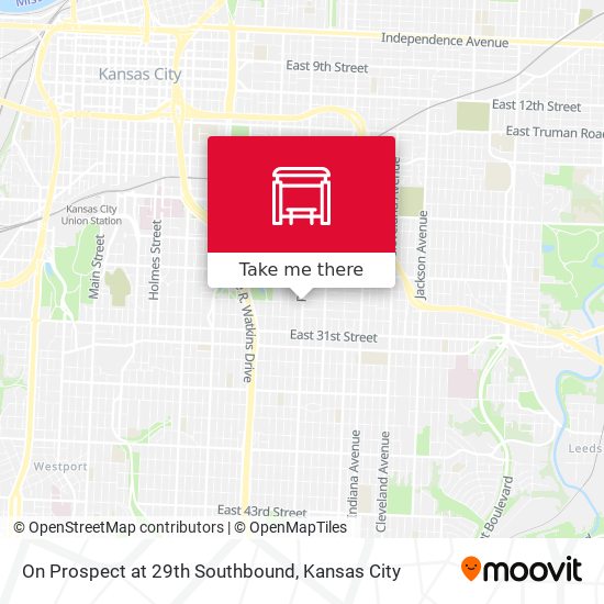 Mapa de On Prospect at 29th Southbound