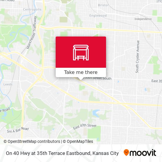 Mapa de On 40 Hwy at 35th Terrace  Eastbound