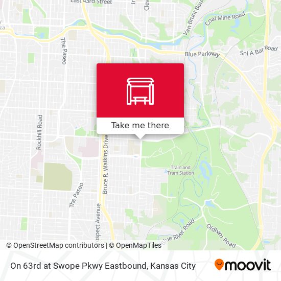 Mapa de On 63rd at Swope Pkwy Eastbound