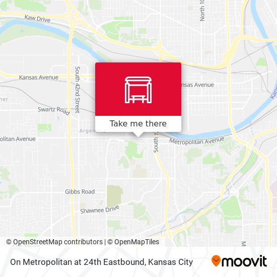 On Metropolitan at 24th Eastbound map