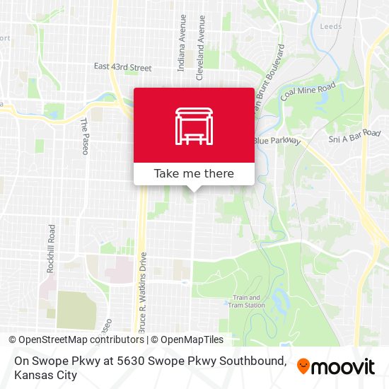 On Swope Pkwy at 5630 Swope Pkwy Southbound map