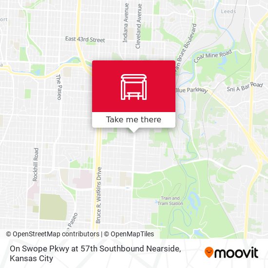 Mapa de On Swope Pkwy at 57th Southbound Nearside