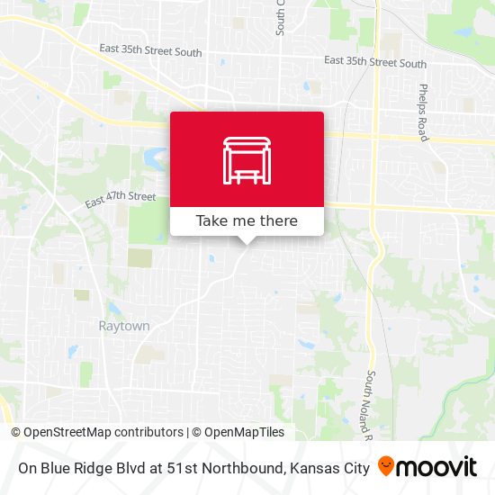 Mapa de On Blue Ridge Blvd at 51st Northbound