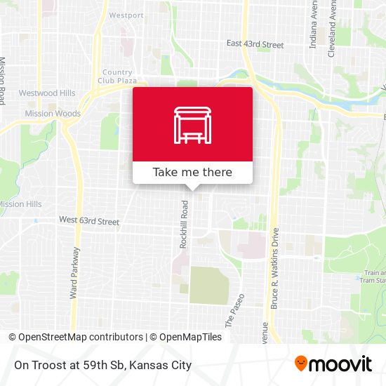 Mapa de On Troost at 59th Sb
