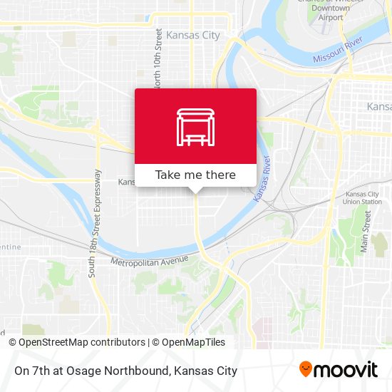 Mapa de On 7th at Osage Northbound