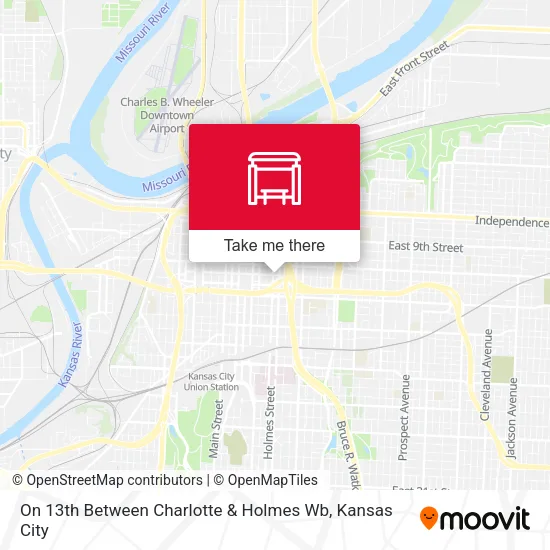 Mapa de On 13th Between Charlotte & Holmes Wb