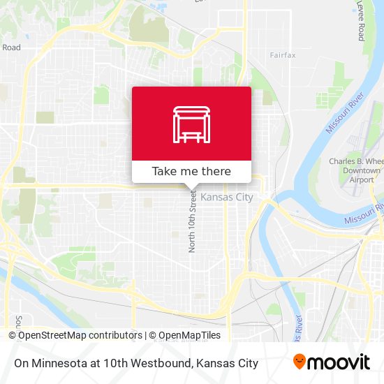 On Minnesota at 10th Westbound map